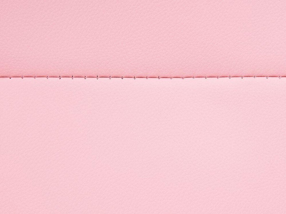 Beliani Princess Bureaustoel Kunstleer 60 X 60 Cm - Roze