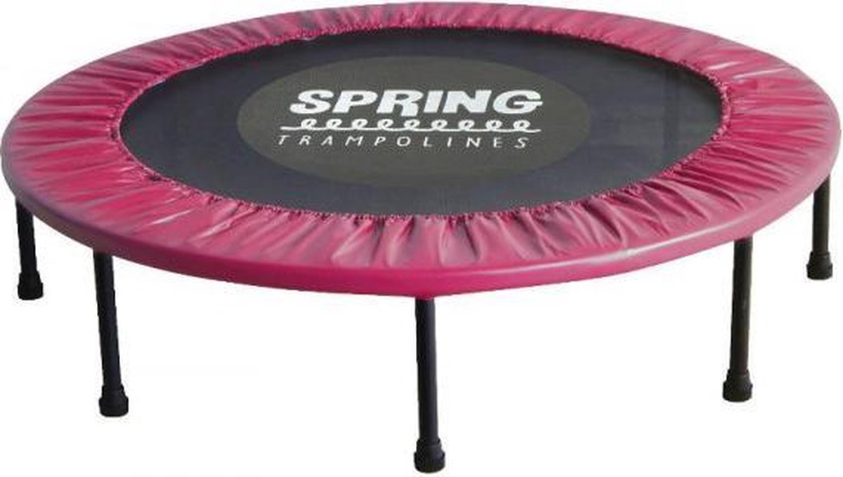 Spring Mini Trampoline 120 Cm - Black Edition - Rand - Roze