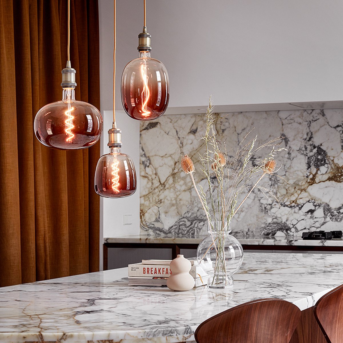 Calex Kiruna Lichtbron E27 - Ø 14 cm - Bruin