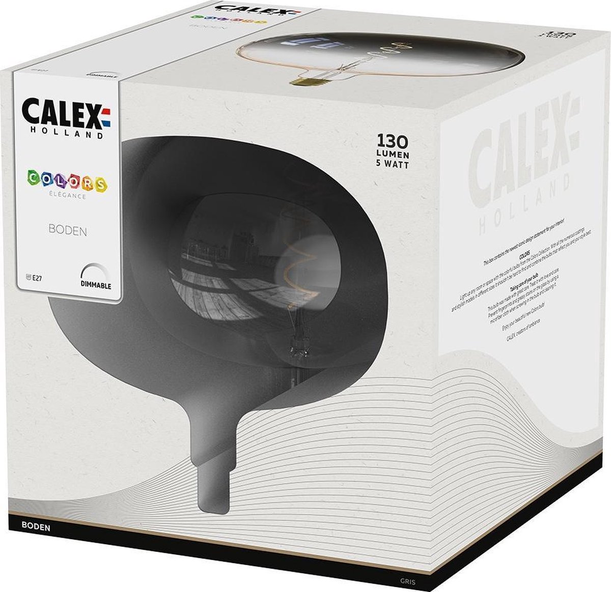 Calex Boden Lichtbron E27 - Ø 22 cm - Grijs