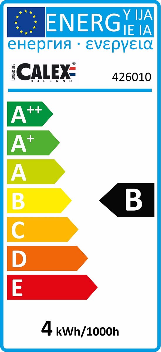 Calex Alicante Lichtbron E27 4W -Ø 12,5 cm - Goud