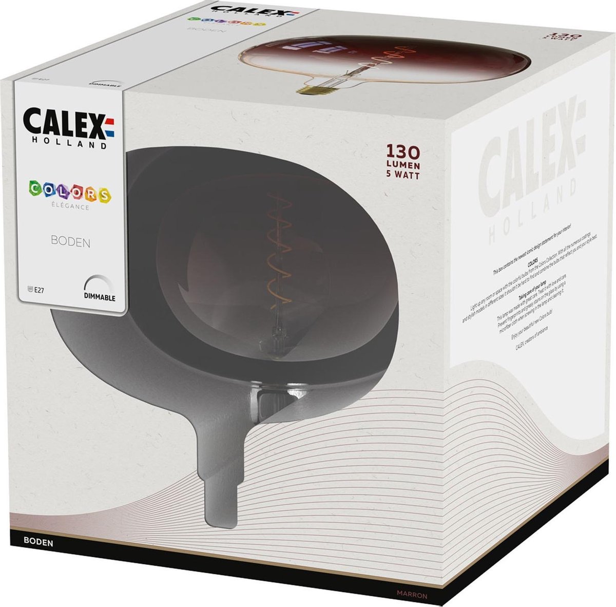 Calex Boden Lichtbron E27 - Ø 22 cm - Bruin