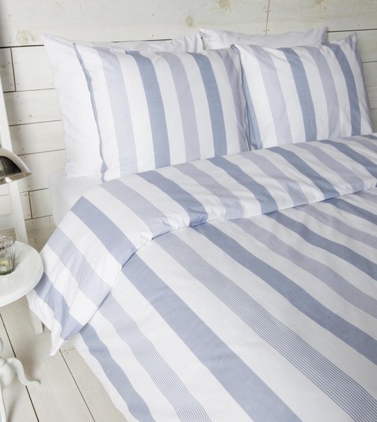 Papillon Porto Dekbedovertrek - Lits-jumeaux (240x200/220 Cm + 2 Slopen) - Percal Katoen - - Blauw