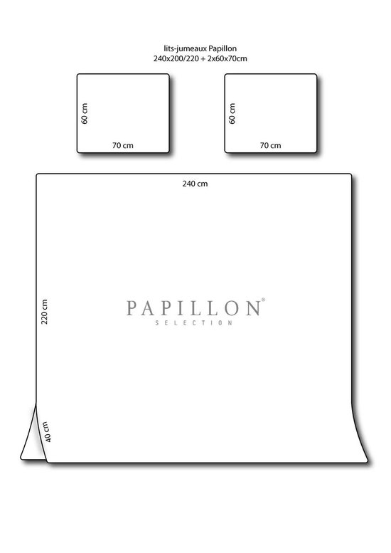 Papillon Porto Dekbedovertrek - Lits-jumeaux (240x200/220 Cm + 2 Slopen) - Percal Katoen - - Blauw