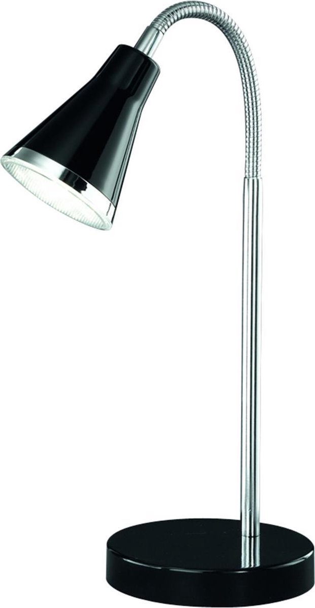 BES LED Led Tafellamp - Trion Arora - 3w - Warm Wit 3000k - Rond - Glans - Kunststof - Zwart