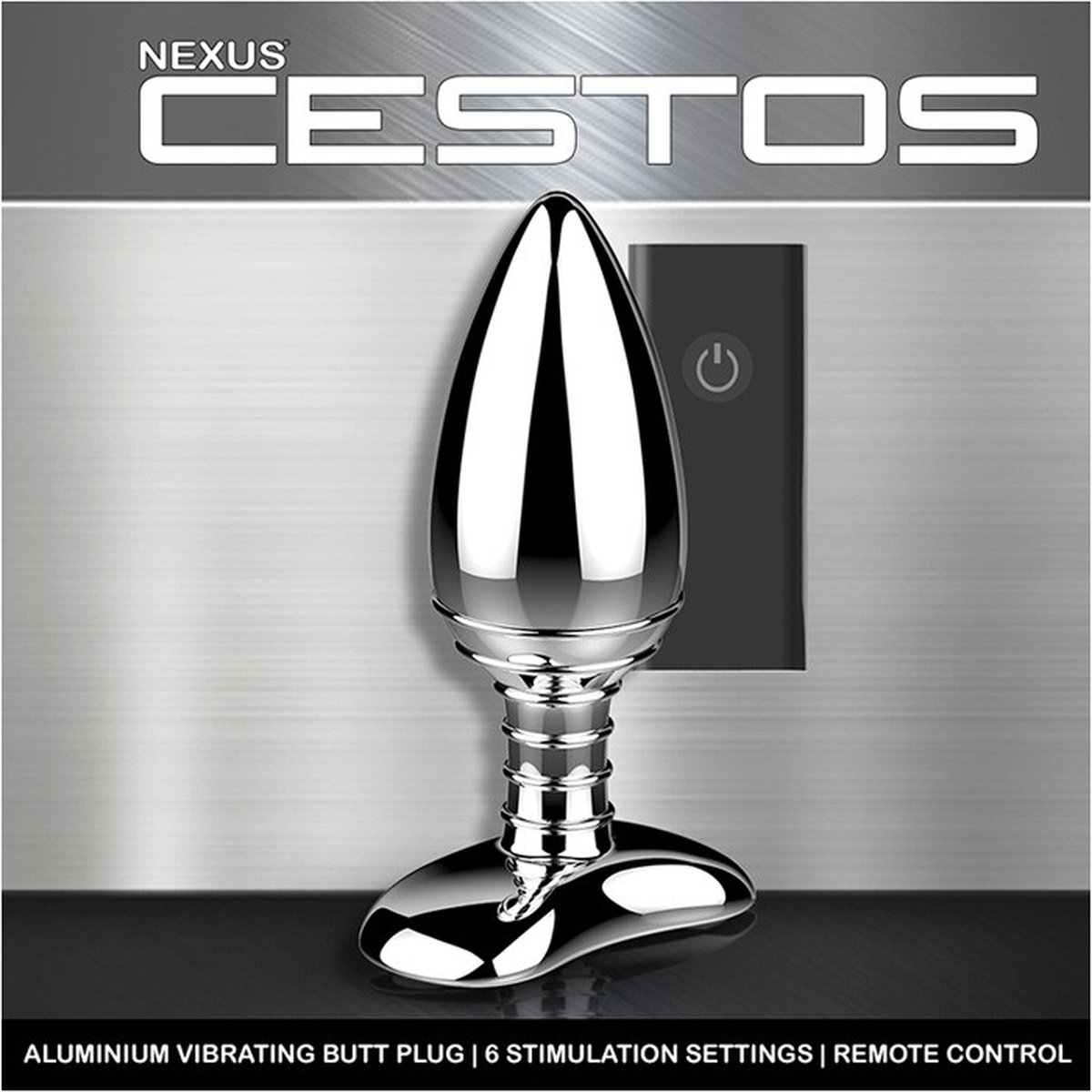 Nexus Cestos Vibrerende Aluminium Buttplug Met Afstandsbediening - Silver