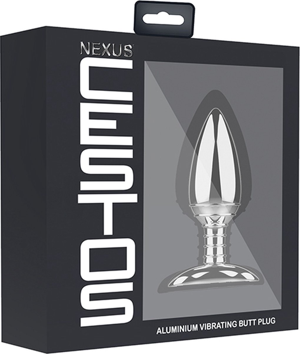 Nexus Cestos Vibrerende Aluminium Buttplug Met Afstandsbediening - Silver