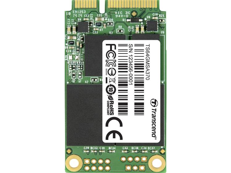 Transcend TS64GMSA370 mSATA SSD harde schijf 64 GB 370 Retail mSATA