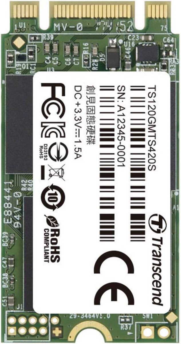 Transcend 420S SATA M.2 SSD 2242 harde schijf 120 GB M.2 SATA 6 Gb/s