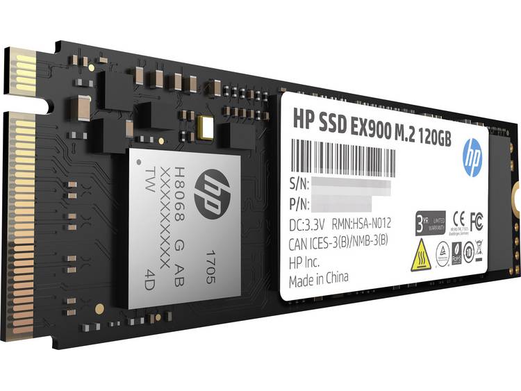 HP EX900 NVMe/PCIe M.2 SSD 2280 harde schijf 120 GB M.2 NVMe PCIe 3.0 x4