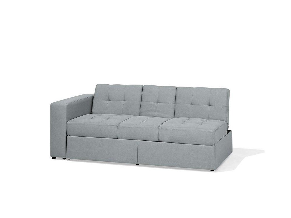 Beliani Falster Slaapbank Polyester 94 X 210 Cm - Grijs