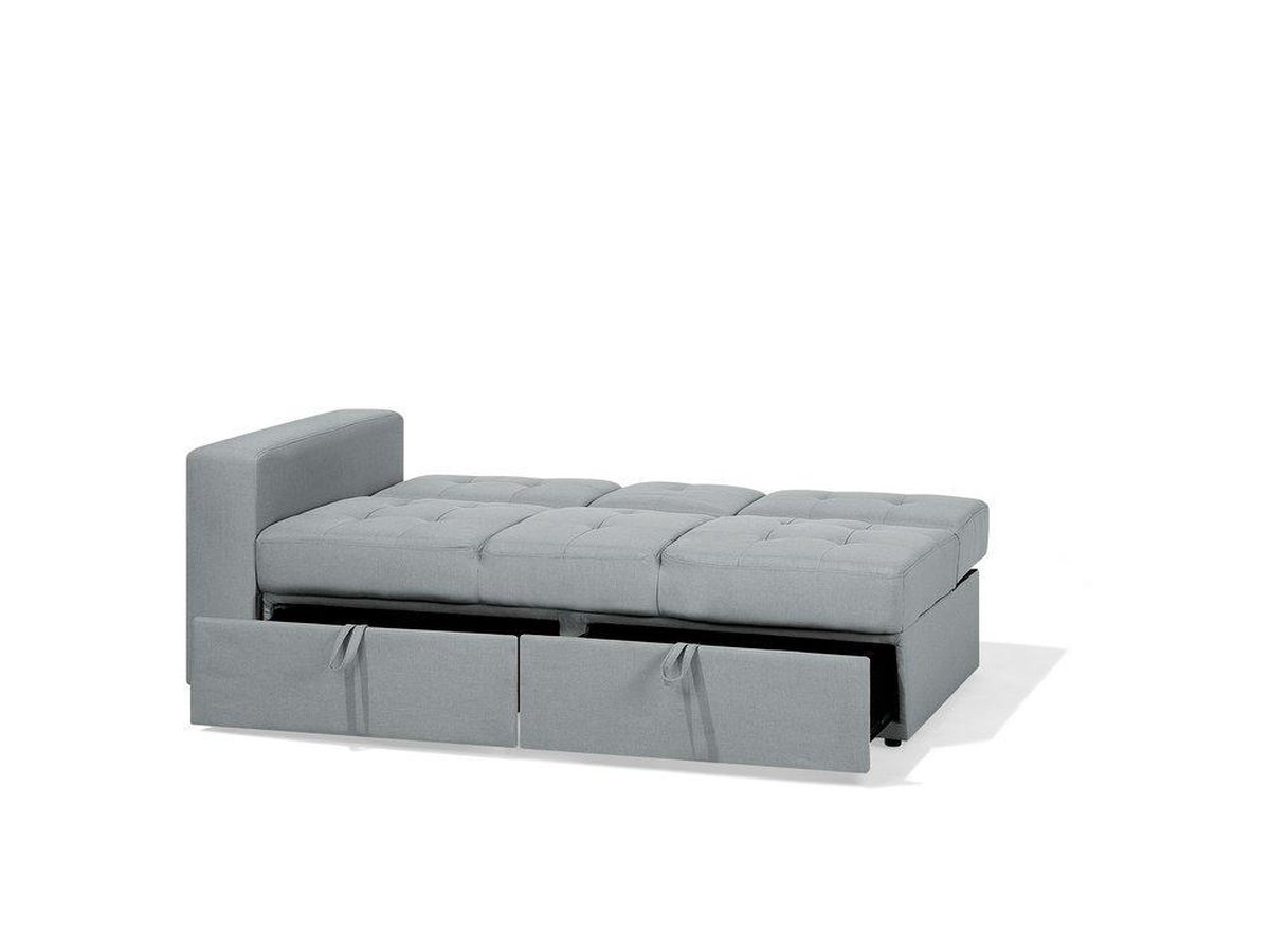 Beliani Falster Slaapbank Polyester 94 X 210 Cm - Grijs