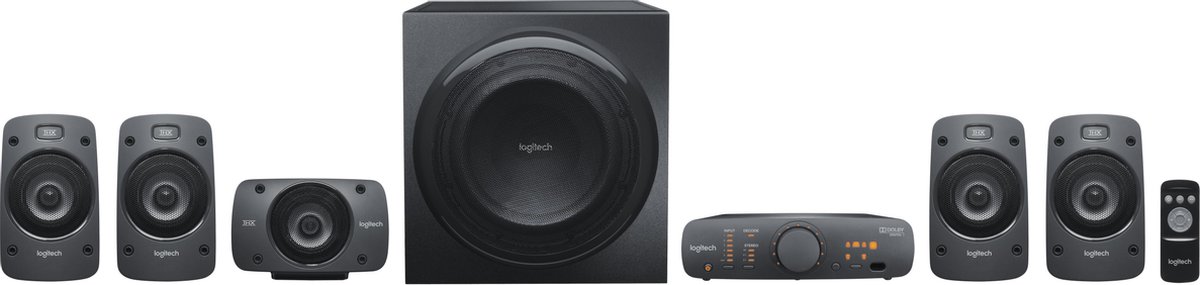 Logitech Z906 5.1 PC-luidsprekers Kabelgebonden 500 W - Zwart