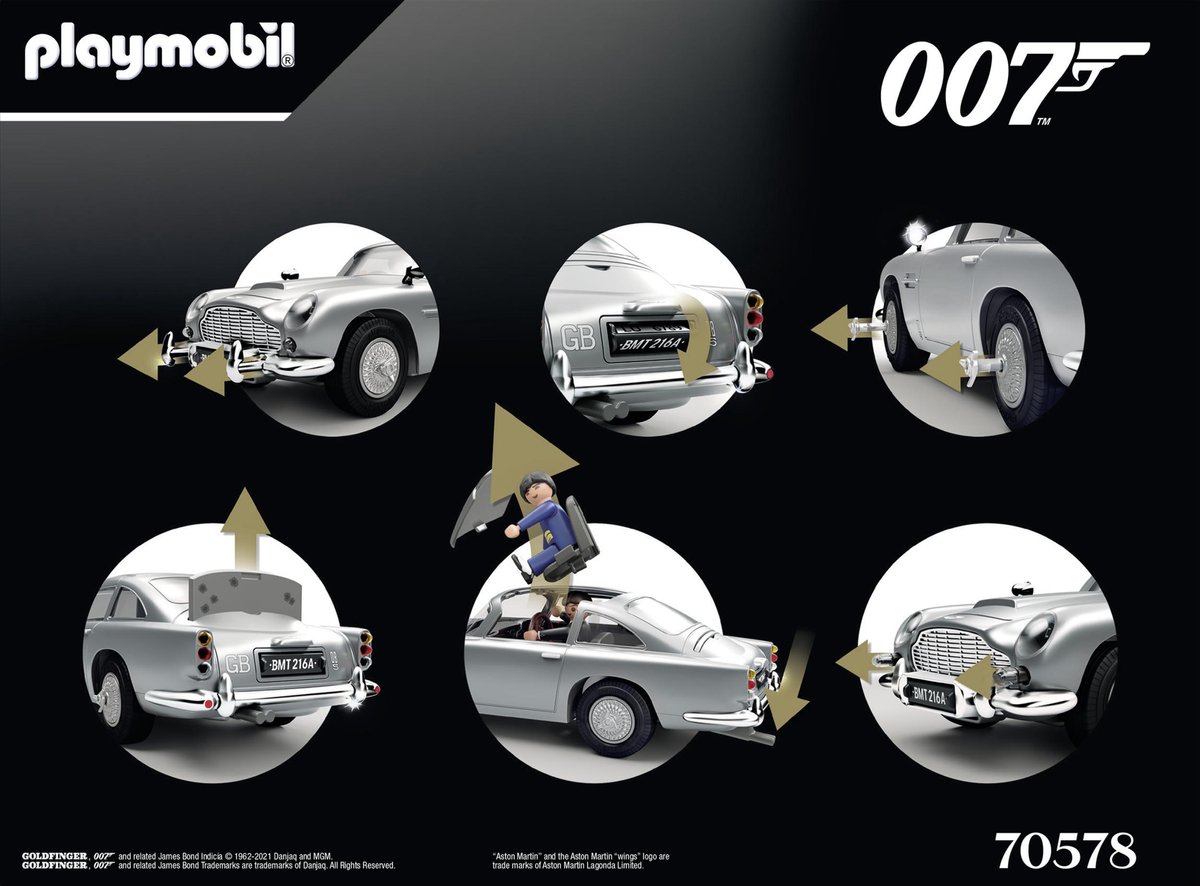 Top1Toys Playmobil 70578 James Bond Aston Martin DB5 – Goldfinger Edition - Silver