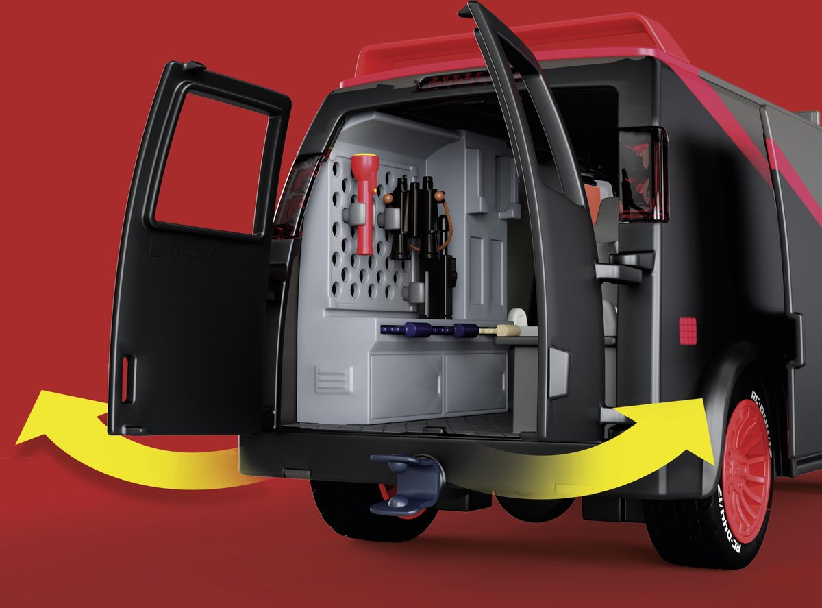 Top1Toys Playmobil 70750 A-Team Bus - Zwart