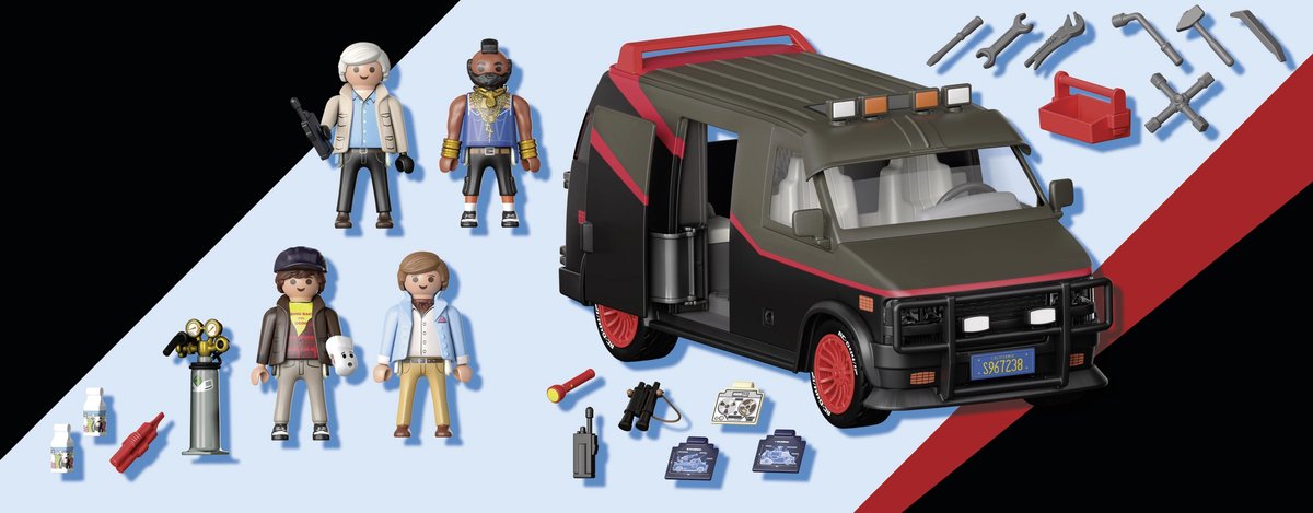 Top1Toys Playmobil 70750 A-Team Bus - Zwart