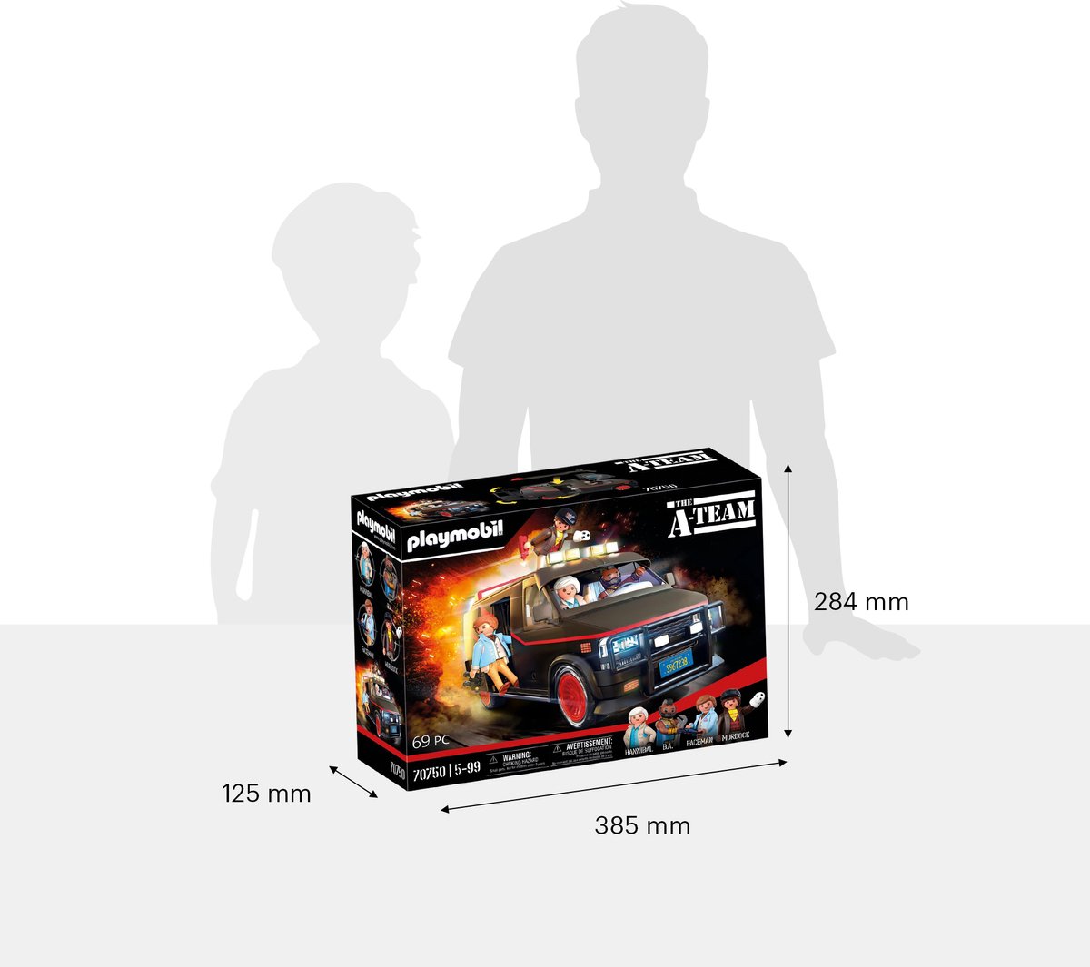 Top1Toys Playmobil 70750 A-Team Bus - Zwart