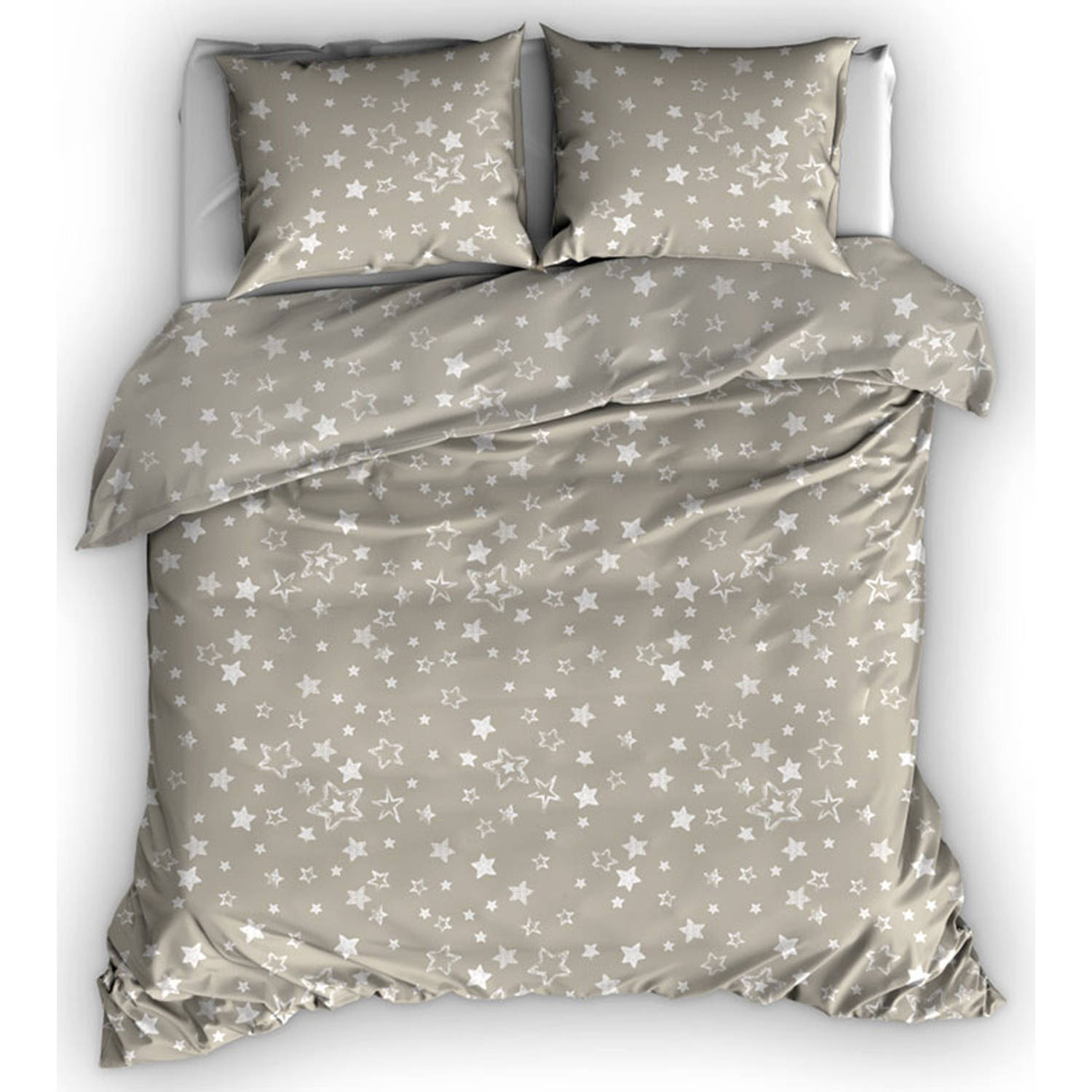 Romanette Dekbedovertrek Etoiles Beige-240x200/220 - Bruin