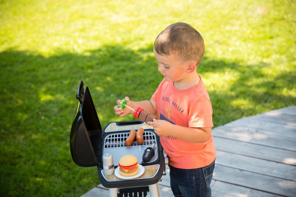 Smoby speelgoedbarbecue junior 35 x 50 x 72 cm 19 delig - Zwart
