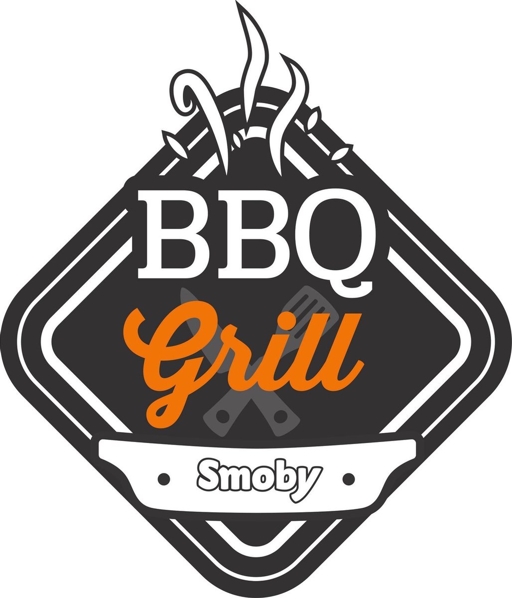 Smoby speelgoedbarbecue junior 35 x 50 x 72 cm 19 delig - Zwart