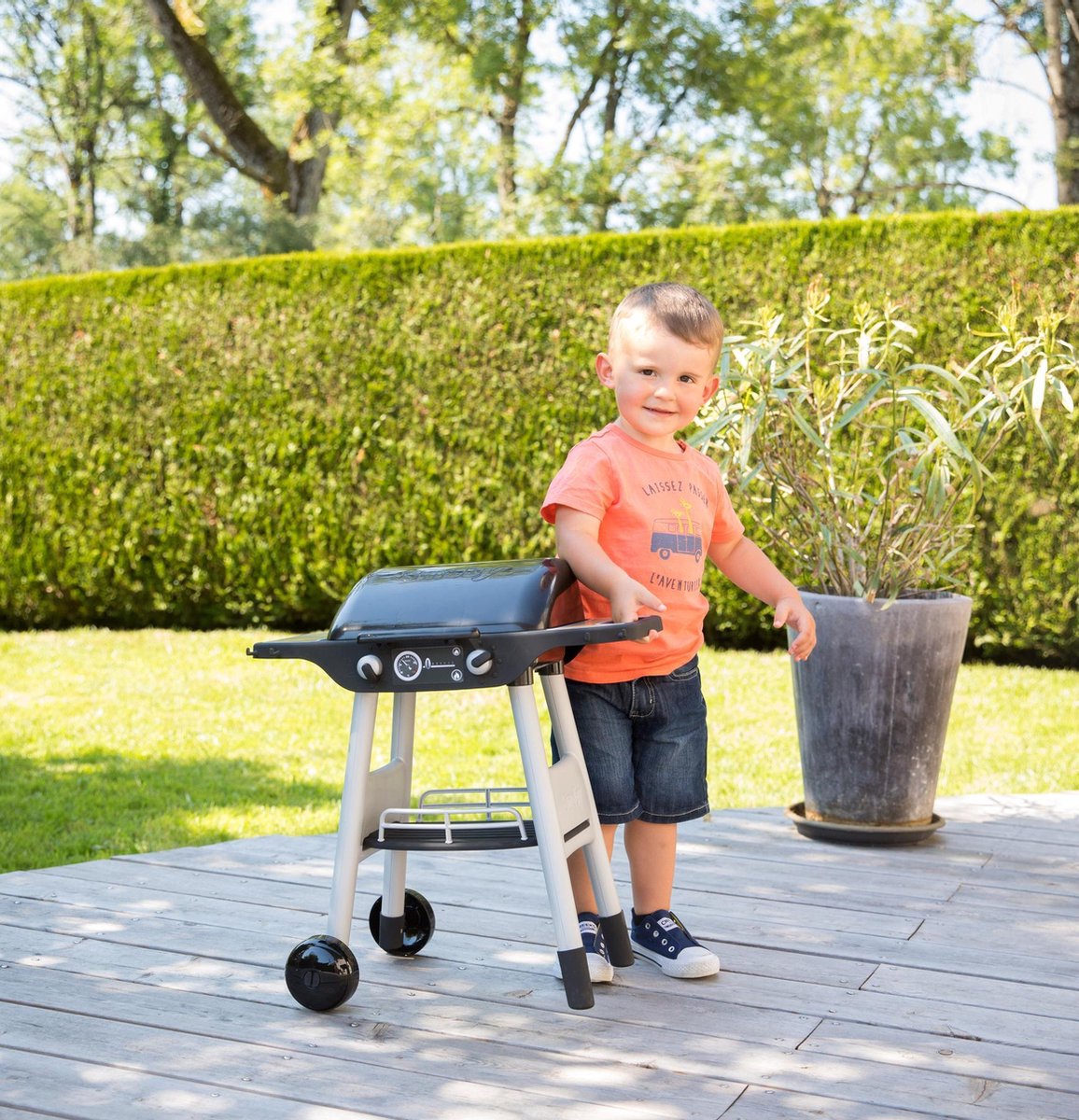 Smoby speelgoedbarbecue junior 35 x 50 x 72 cm 19 delig - Zwart