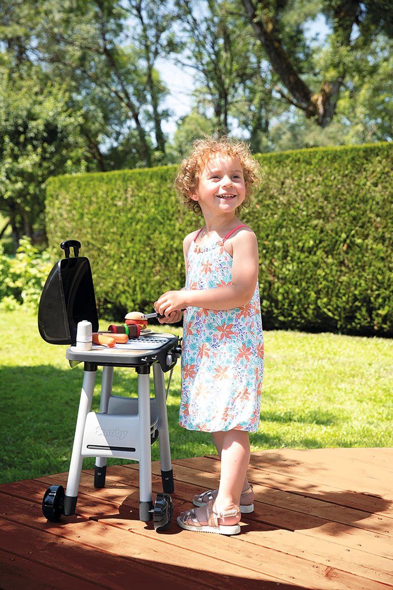 Smoby speelgoedbarbecue junior 35 x 50 x 72 cm 19 delig - Zwart