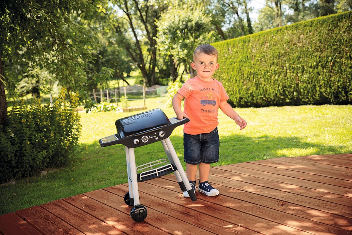 Smoby speelgoedbarbecue junior 35 x 50 x 72 cm 19 delig - Zwart