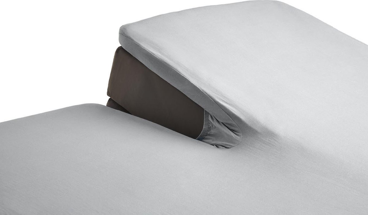 Beddinghouse Perkal Splittopper Hoeslaken 180 x 200 cm - Grijs