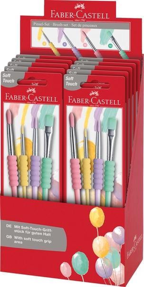 Faber Castell verfpenselen junior roze/geel/paars/groen 4 stuks