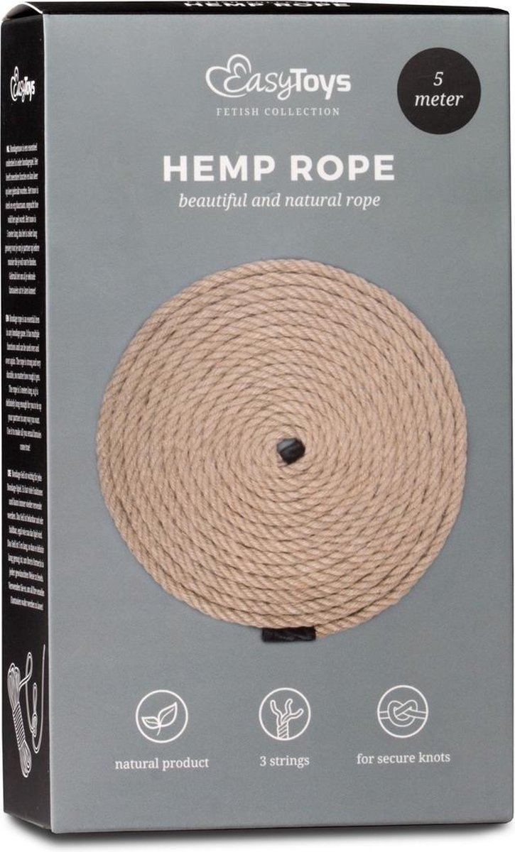 Hennep Bondagetouw - 5 meter - Bruin