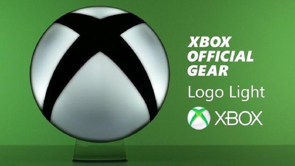 Paladone Xbox logo nachtlamp op standaard 20 cm wit/zwart