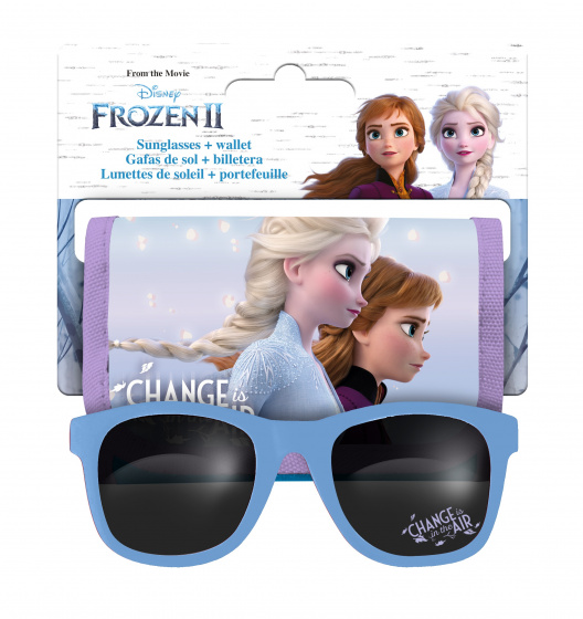 Disney portemonnee met zonnebril Frozen II 2 delig - Blauw