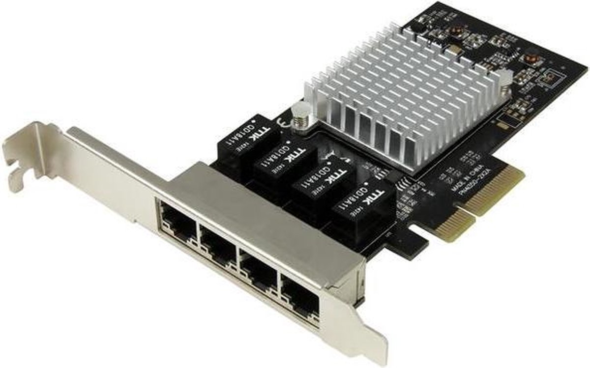 Startech .com Tarjeta de Red PCI Express x4 Ethernet Gigabit con 4 Puertos RJ45 - Tarjeta Red