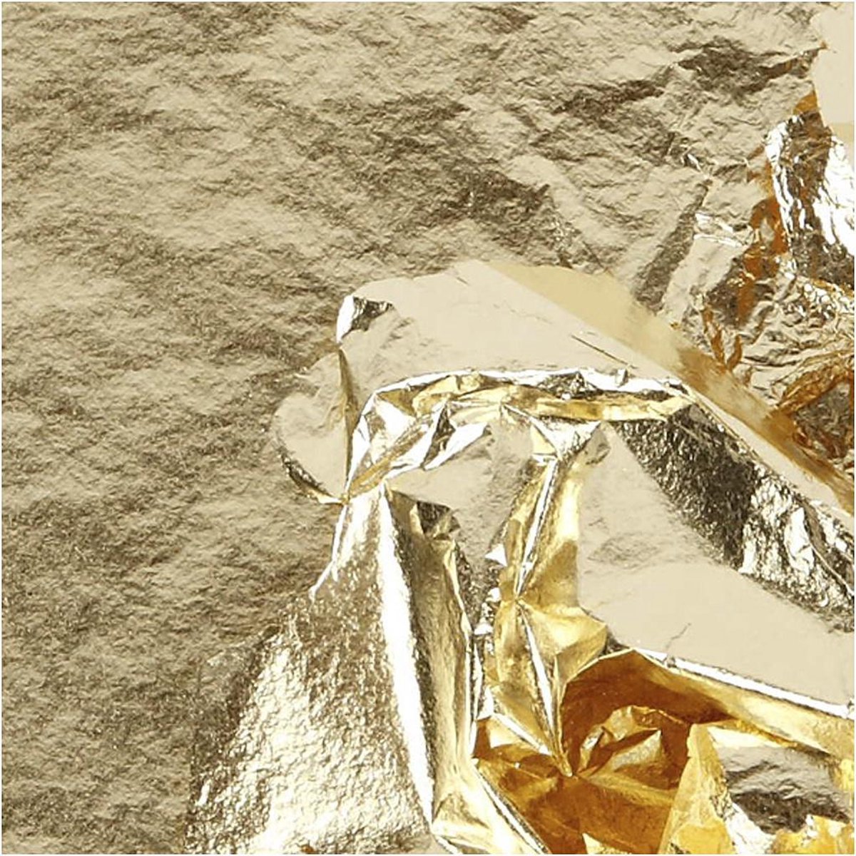 Creotime bladmetaalfolie 16 x 16 cm 25 vellen - Goud