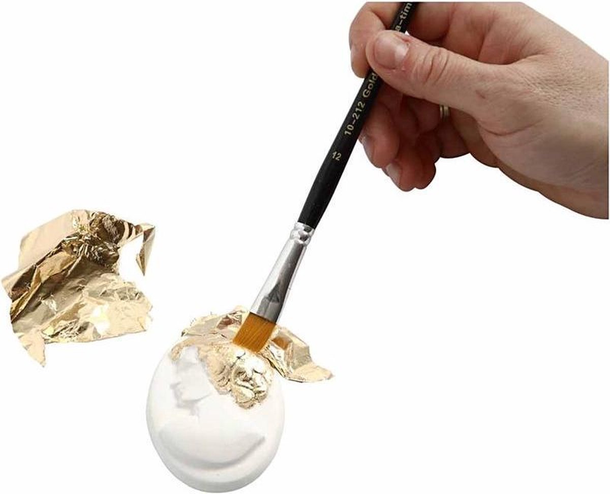 Creotime bladmetaalfolie 16 x 16 cm 25 vellen - Goud