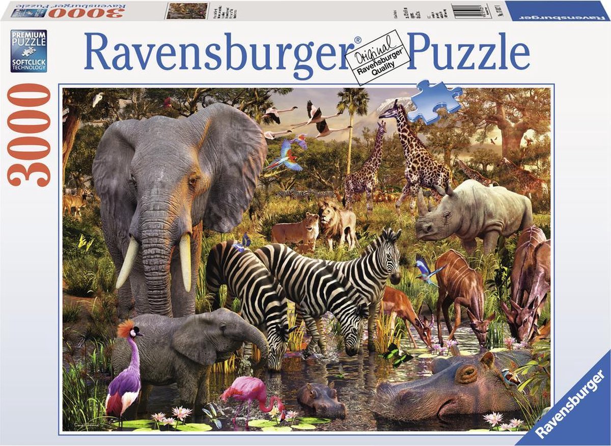 Ravensburger Puzzel Afrikaanse Dierenwereld - 3000 Stukjes