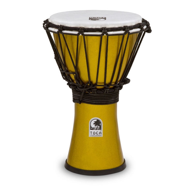 Toca TFCDJ-7MY Freestyle Colorsound djembe 7 inch metallic geel