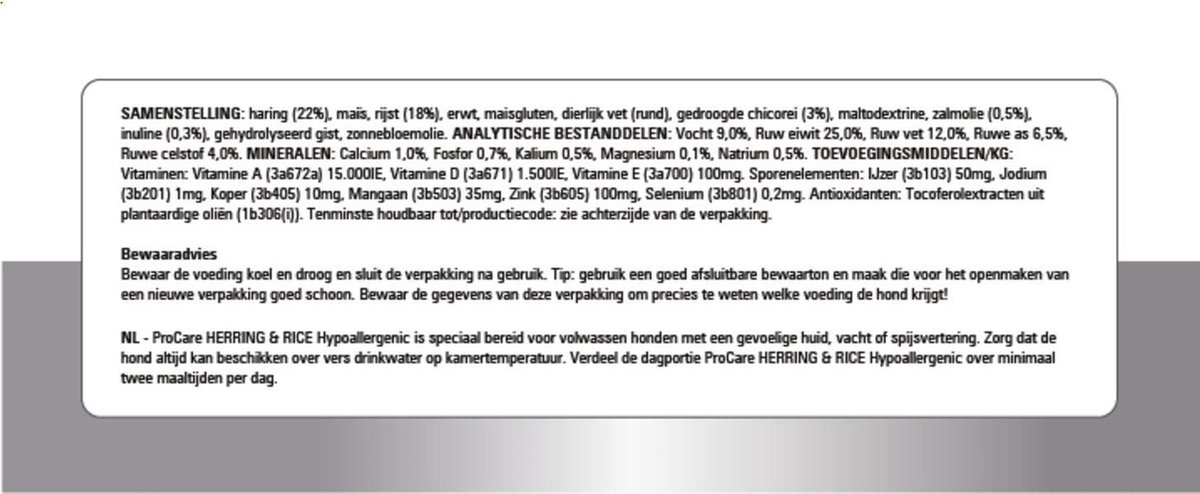Prins Procare Adult Hypoallergeen Haring&Rijst - Hondenvoer - 3 kg