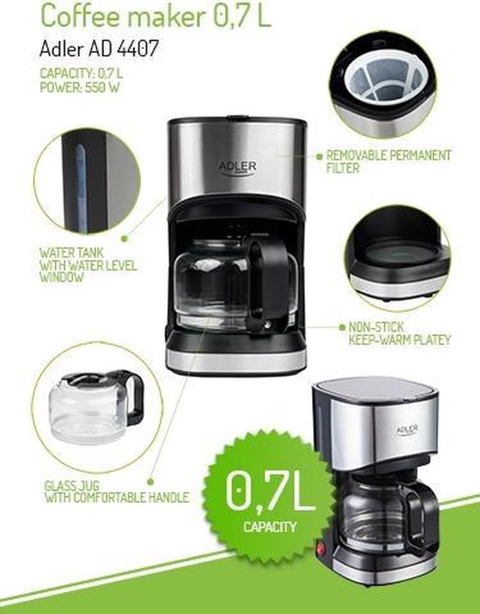 Adler Koffiezetapparaat - AD 4407