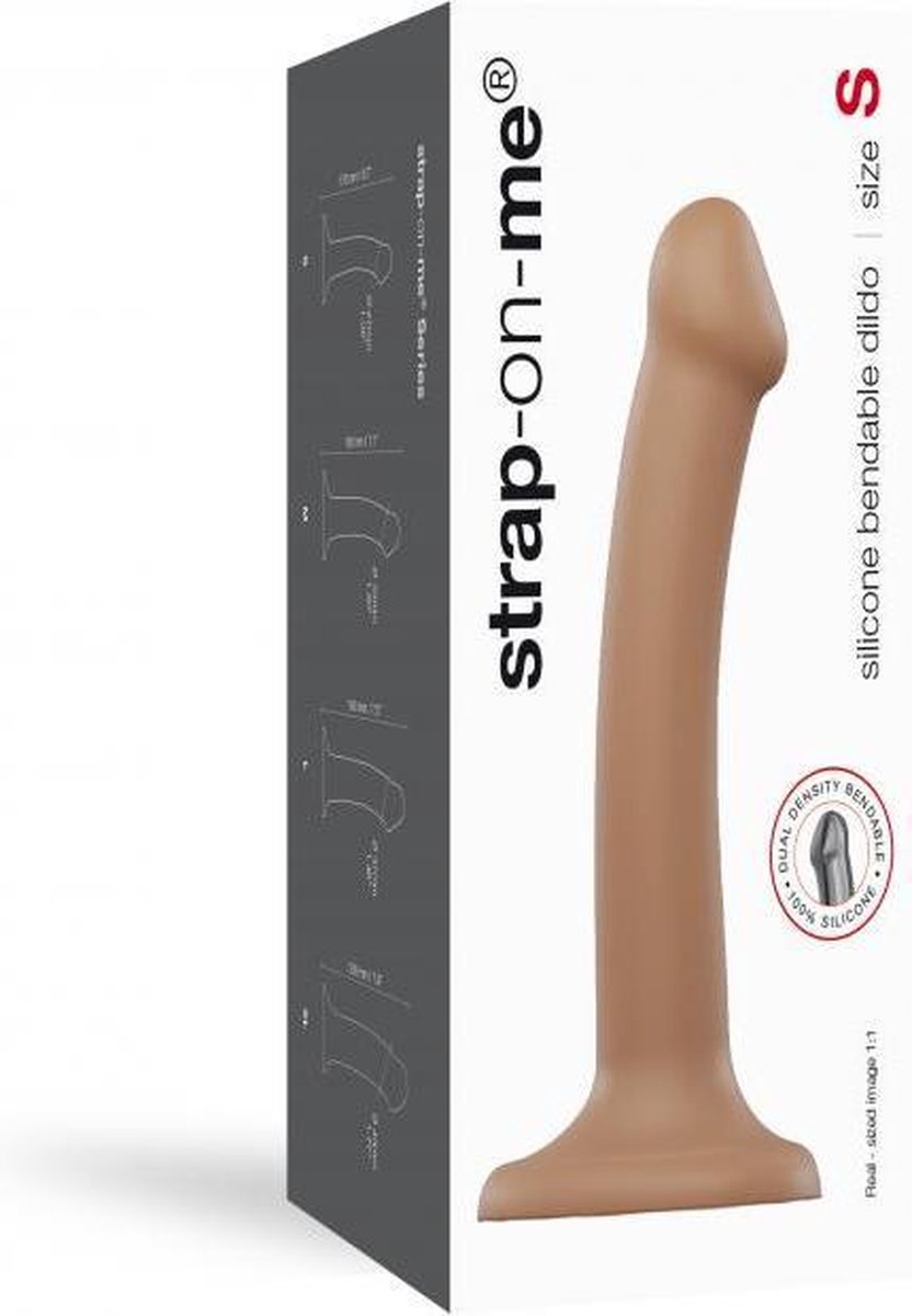 Strap-On-Me Strap On Me - Buigzame Siliconen Dildo - S - Beige