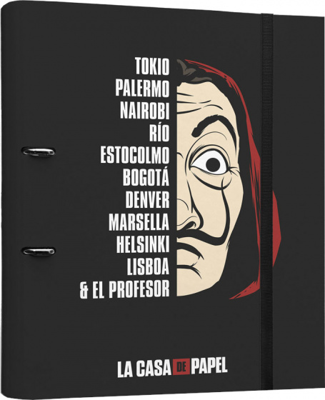 Erik Netflix ringband La Casa De Papel 2 rings A4 karton - Negro