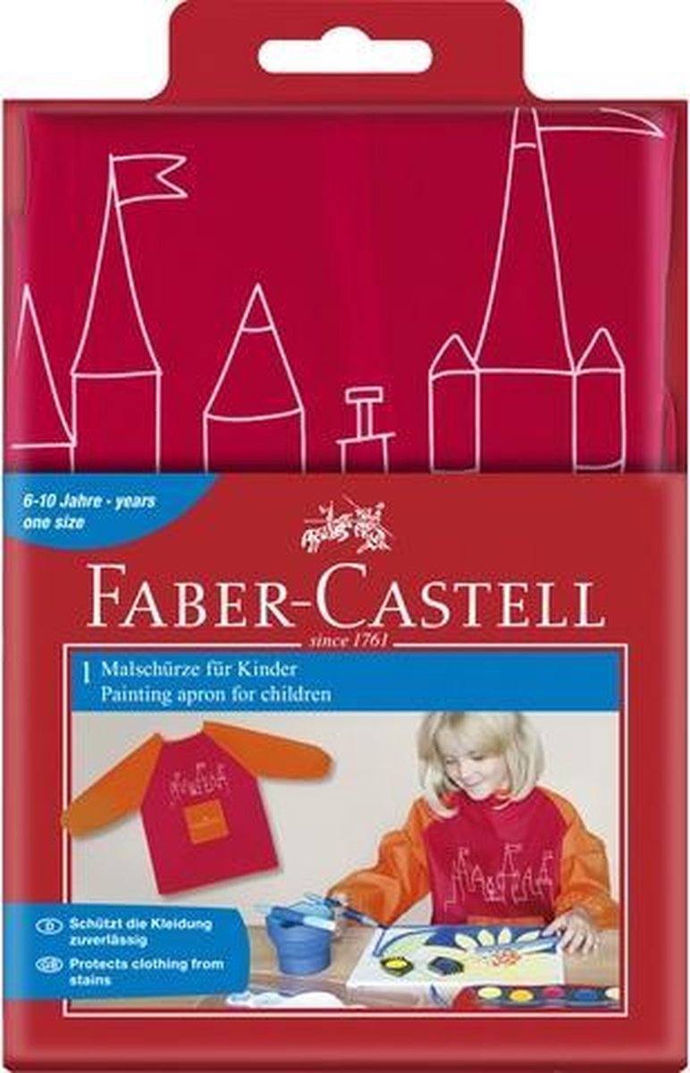 Faber Castell knutselschort junior polyester one size - Rood