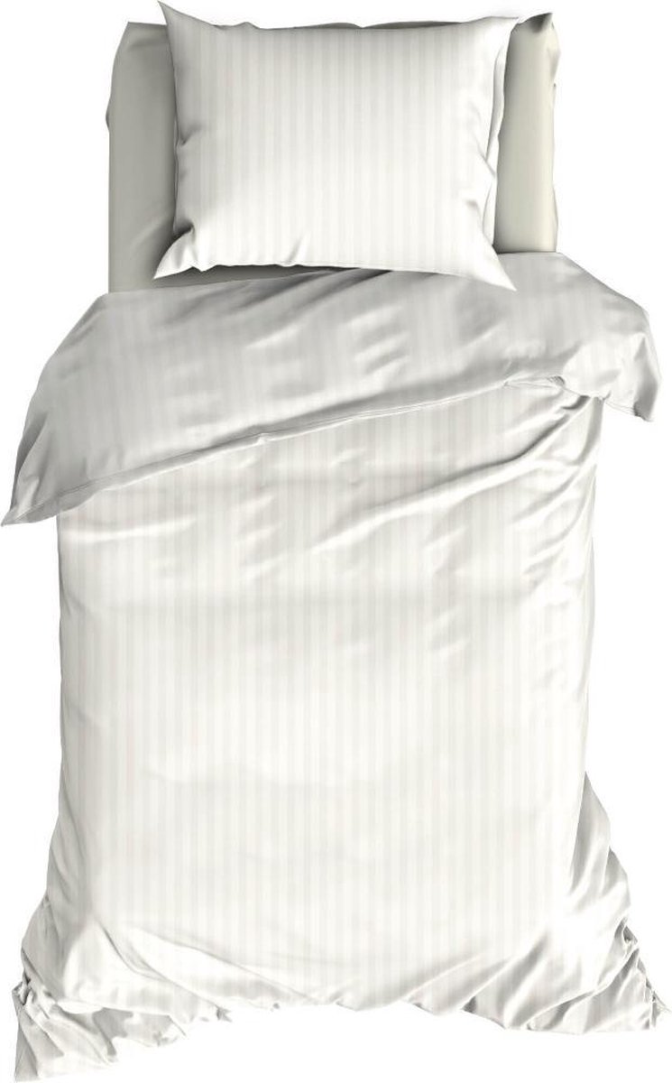 Satin D'or Dekbedovertrek Streep Ivoor-200x200/220