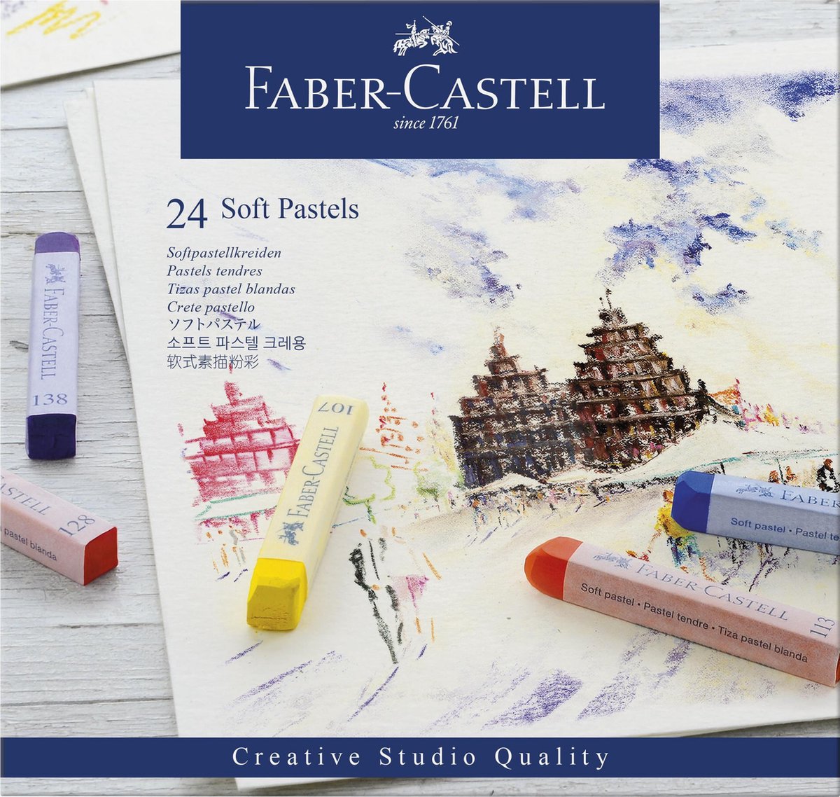 Faber Castell pastelkrijt Creative Studio soft 66 mm 24 stuks