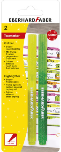 Eberhard Faber markeerstiften Glitters 1 5 mm geel/groen