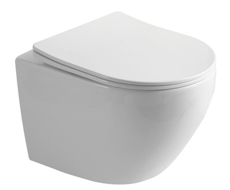 Sanifun Rimless hangtoilet Vesta 49 combi. - Wit