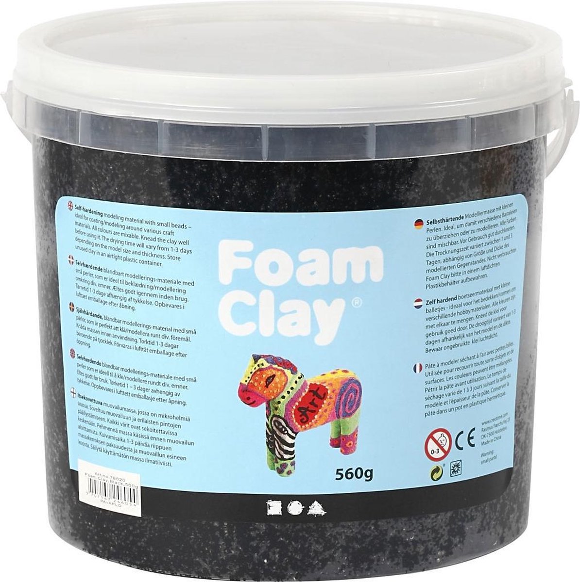 Foam Clay 560 gram - Zwart