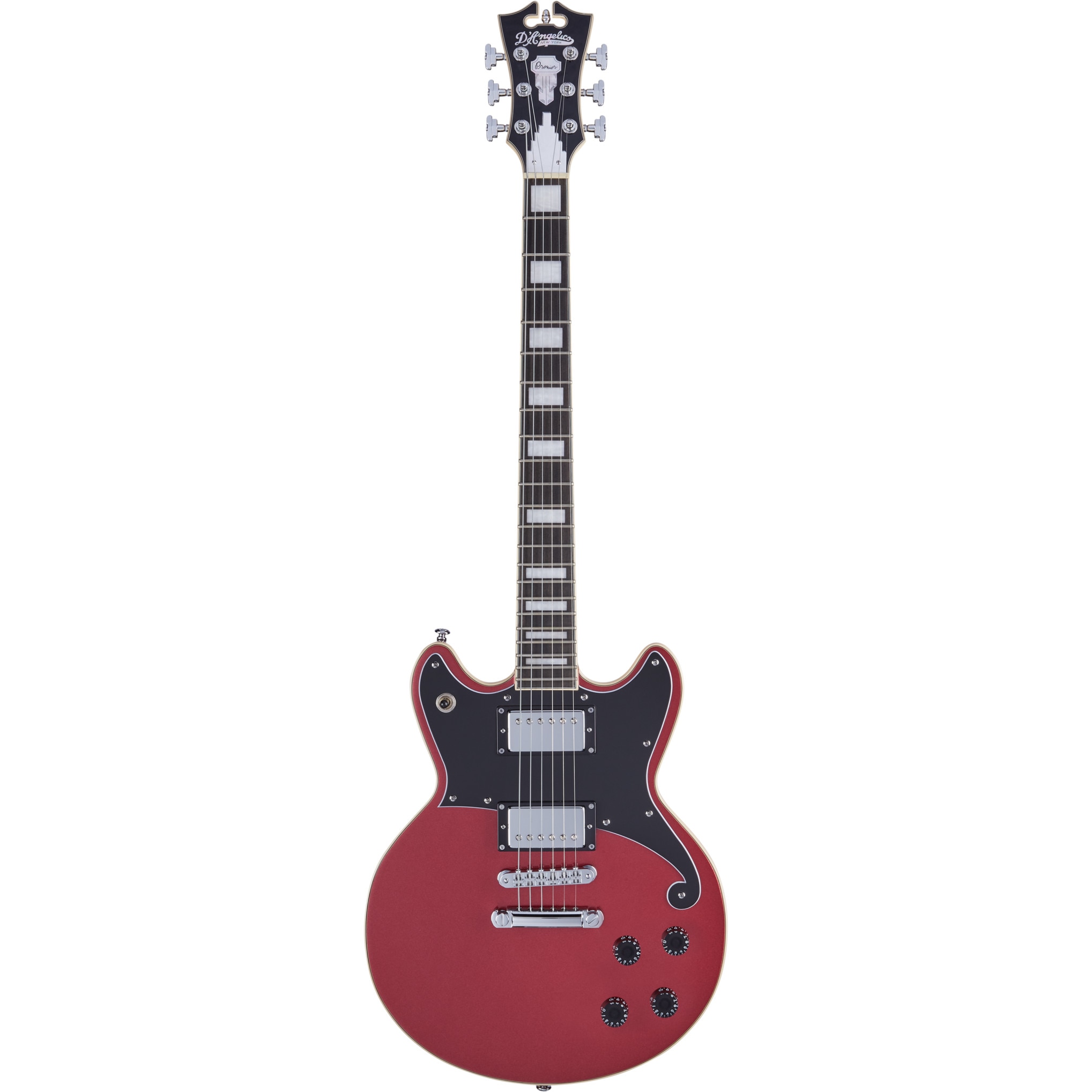 D'Angelico Premier Brighton Oxblood elektrische gitaar met gigbag