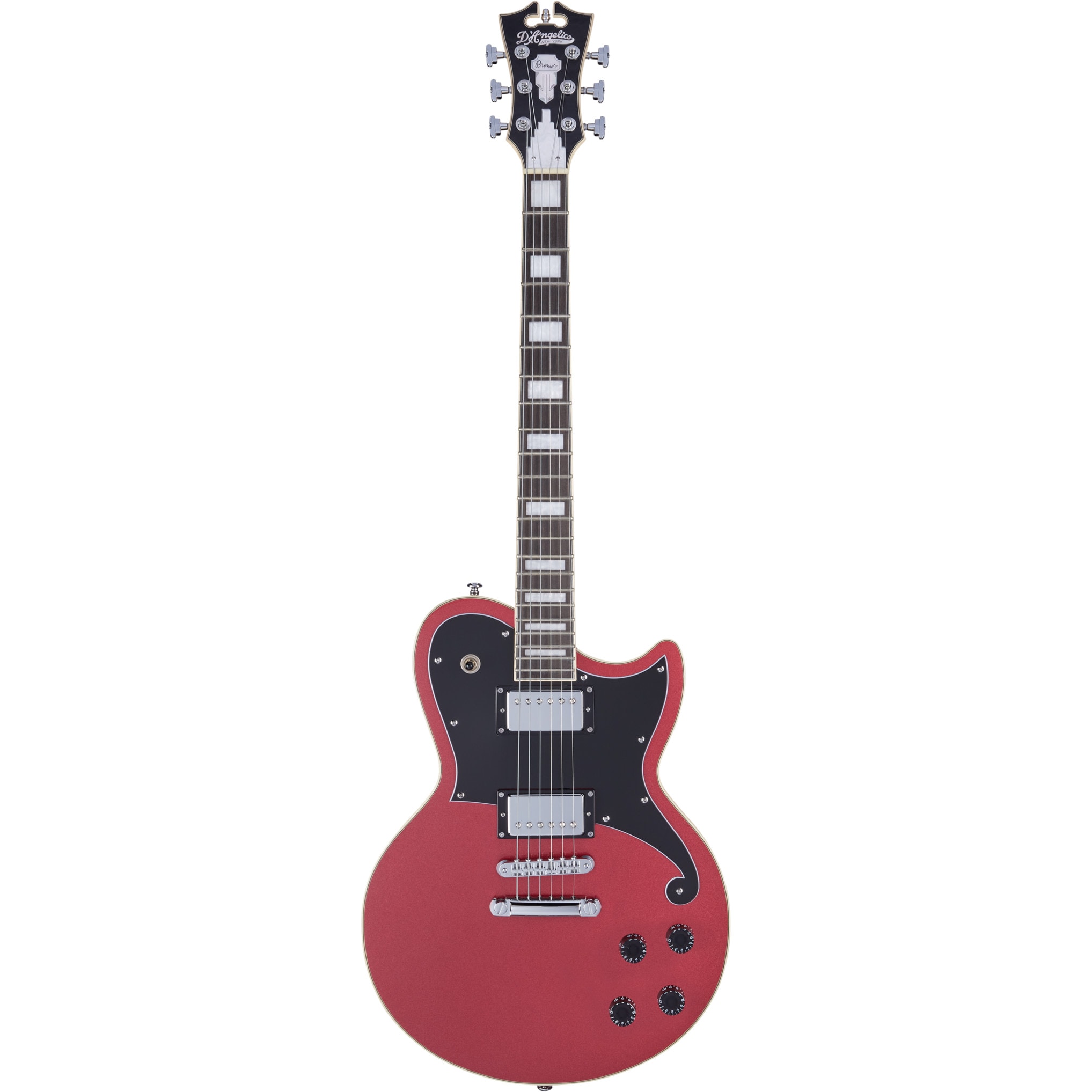 D'Angelico Premier Atlantic Oxblood elektrische gitaar met gigbag