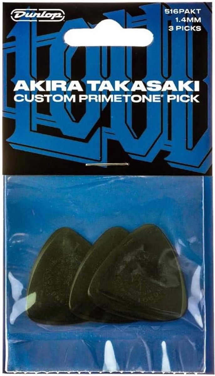 Dunlop 516PAKT Akira Takasaki Custom Primetone plectrumset (3 stuks)